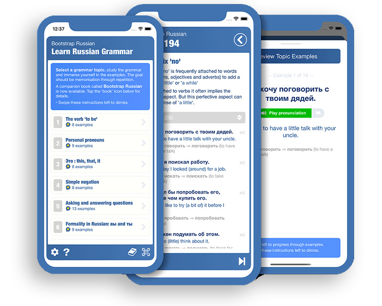Bootstrap Russian Grammar App